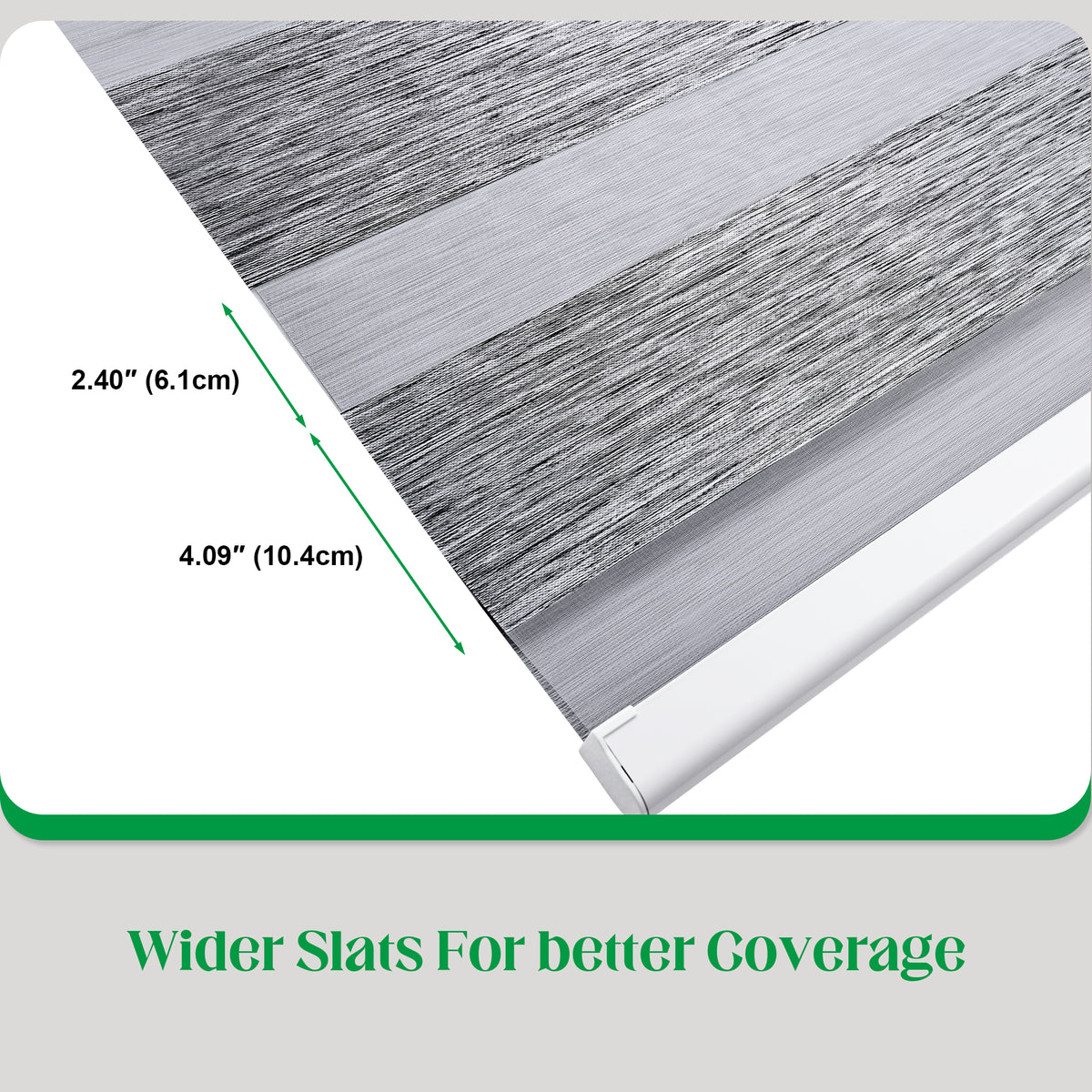 Close-Up Fabric Detail of No-Drill Cordless Zebra Blinds – Light Filtering Dual Layer Fabric Texture