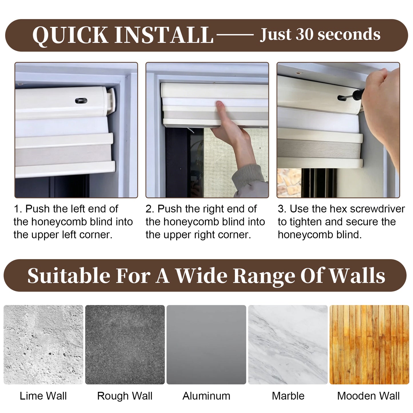 No Drill Motorized Day and Night Cellular Shades Installation Guide