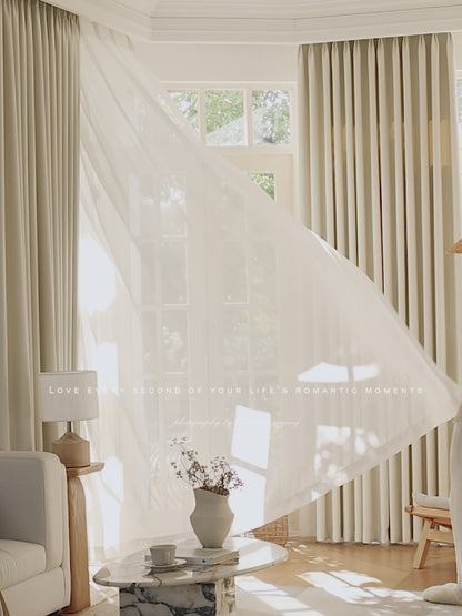 Space Linen Sheer Custom Curtains