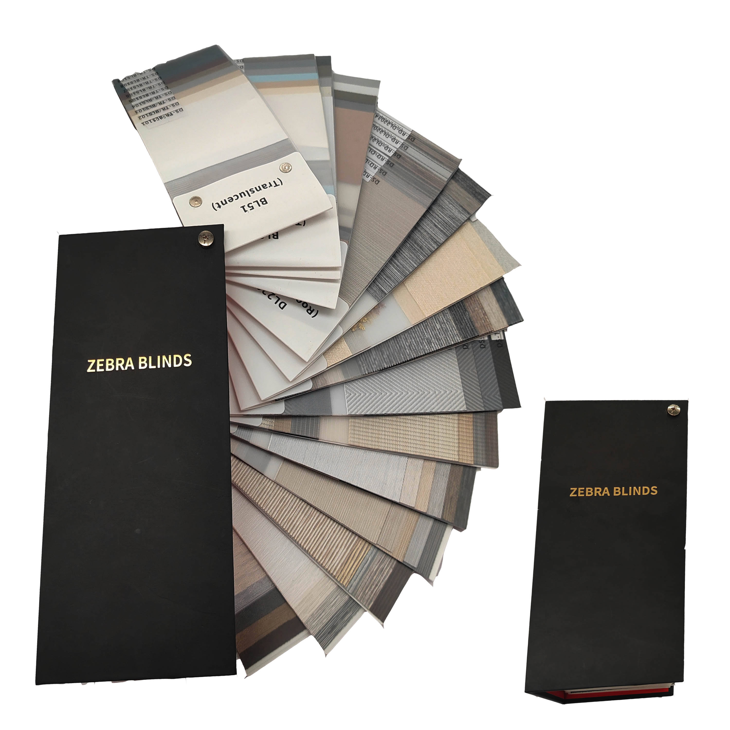 Window Shades Fabric Sample Book, Zebra Blinds color swatch cards for window blind material selection